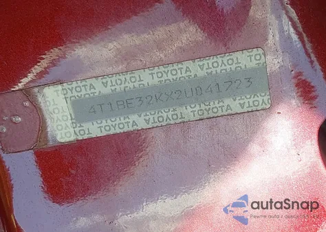 2002 Toyota Camry Le from USA, damaged, VIN 4T1BE32KX2U041723